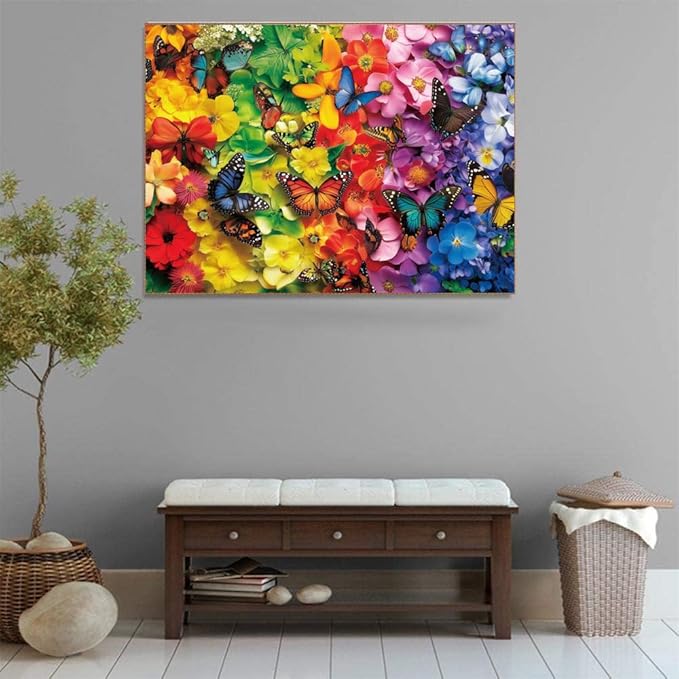 500 Piece Puzzles for Adults Colorful Butterflies 20.5 x 15 Inch 500 Piece Jigsaw Puzzles for Kids Adults Puzzles 500 Pieces for Adults Holiday Educational Challenge Toy