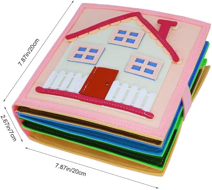 Montessori Felt Busy Book Toddlers Quiet Book Preschool Early Learning Educational Travel Toys for Kids Age 2 3 4 5 6 Years Travel Essentials Daily House Learning Activities Girls Gift