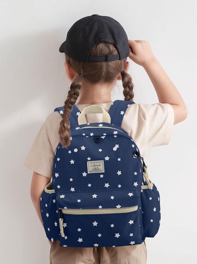 Corduroy Toddler Backpack for Boys 2-5: Preschool Backpack for Girls - Cute Kids Backpack 13.5" H Fit Folder