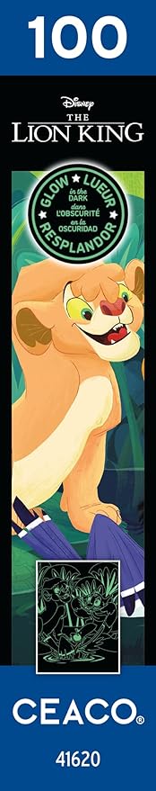Ceaco - Disney - The Lion King - Making Faces - Glow in The Dark - 100 Piece Jigsaw Puzzle