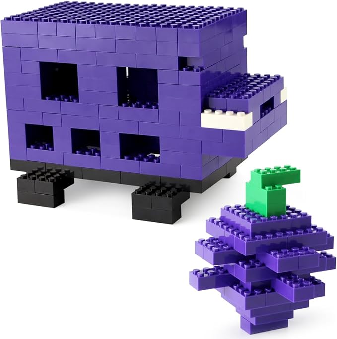 Feleph 2x4 Bricks Dark Purple 320 Pieces Parts Classic Building kit Creative Play Set Basic Blocks Toy Accessories Compatible with 3001 Major Brands