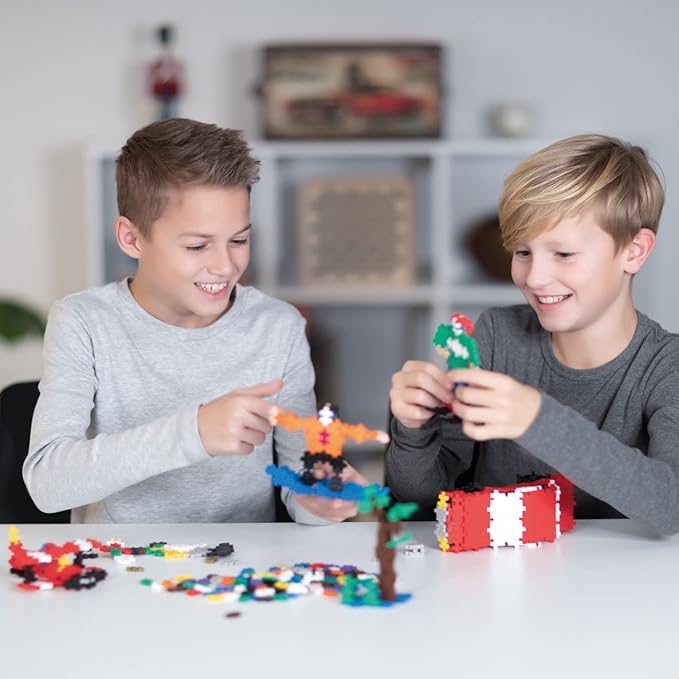 PLUS PLUS - Open Play Set - 600 Piece - Basic Color Mix, Construction Building Stem Toy, Interlocking Mini Puzzle Blocks for Kids