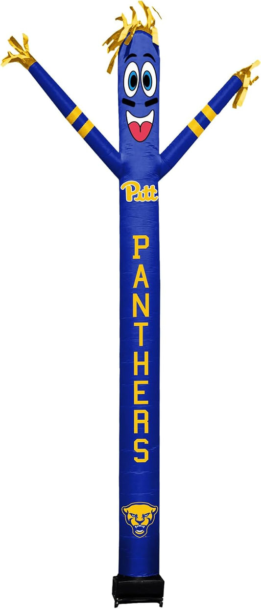 NCAA Pittsburgh Panthers Football Wacky Waving Inflatable Sports Fan - 6" x 36" x 96" Tube Guy with Built-in Fan & LED Lights - Outdoor Team Spirit Display