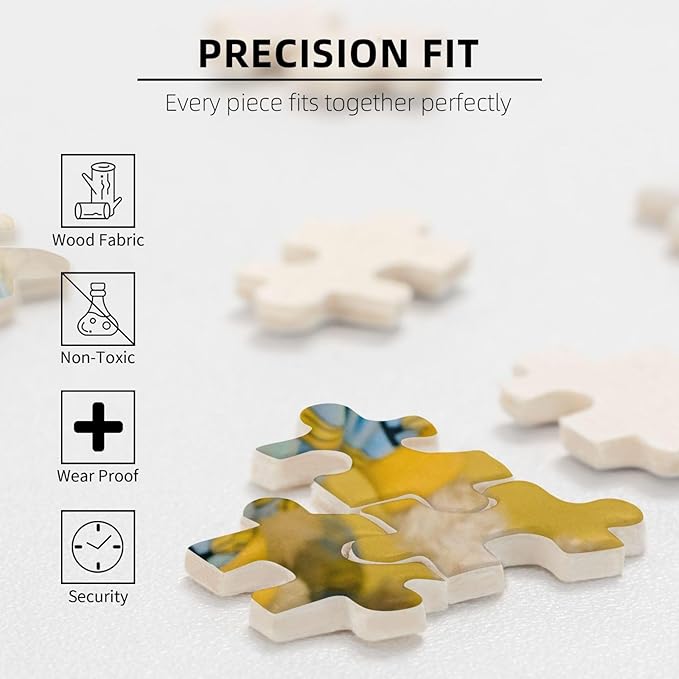 Custom Wooden Jigsaw Puzzles - 120/200/300/500/1000/1500 Piece Photo Gift Sets for Adults & Kids - Pet, Wedding, Family Memory Keepsake