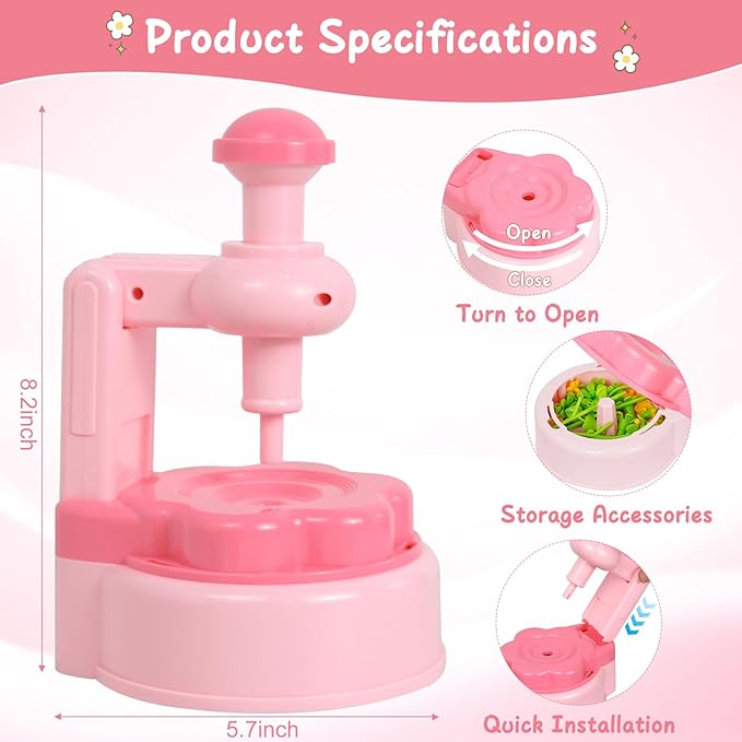 PIGETALE Fabric Flower Bouquets Toys for Girls 3 4 5 6 7 8 9 10 Years Old, DIY Arts & Crafts Kit for Kids Ages 4-8, Educational Preschool Learning Gardening Toys for Toddlers Christmas Birthday Gifts