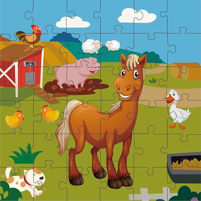 Horse Floor Puzzle for Kids,Animal Jigsaw Large Puzzles 36Piece Puzzle for Toddler Ages 3+,Children Learning Preschool Educational Toys,Gift for 3+ Years Old (Horse)