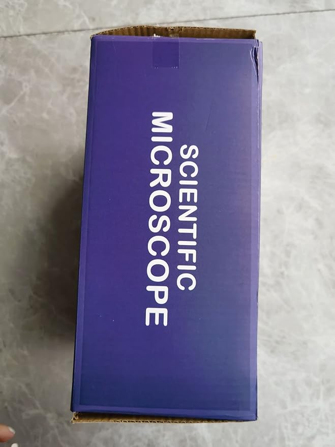 Kids Microscope - Up to 40-1200x Zoom, STEM Kit with LED Light & Prepared Slides