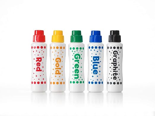 Kids Washable Dot Art Markers - New Metallic Shimmer Paint Daubers Non-Toxic For Children, Toddlers Preschool and Kindergarten Teachers The Original Dot Markers By Do A Dot Art!, Made in the USA