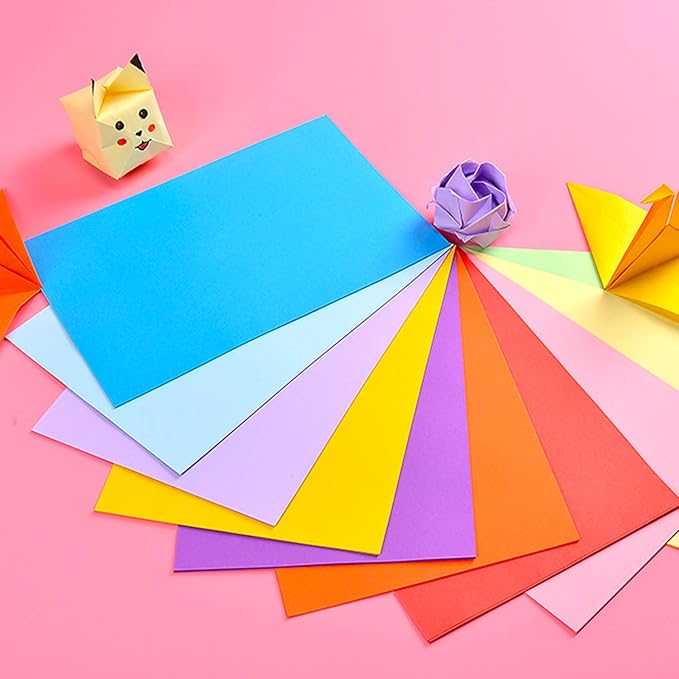200 Pcs Colored A4 Craft Origami Paper - 10 Assorted Colors for DIY Printer, Copy, Folding, Stationery - Handmade Kids Art Activities, 11 x 8.2"