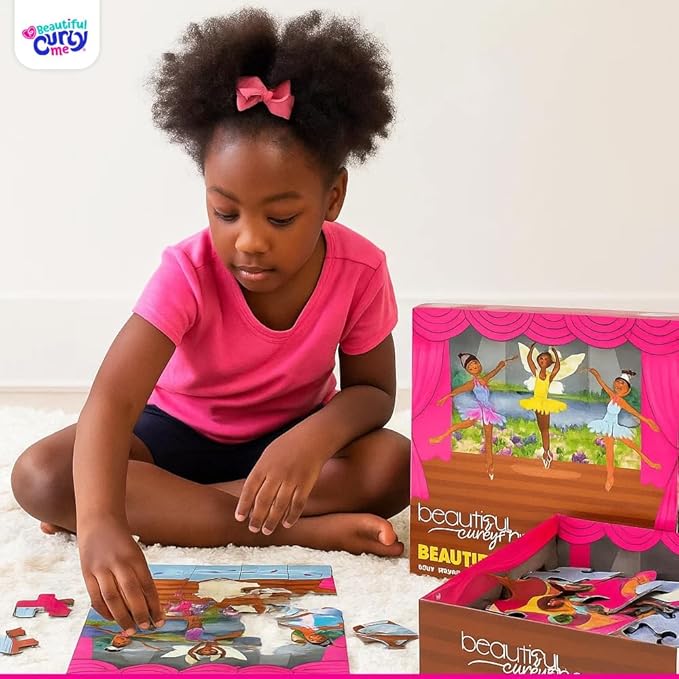 Beautiful Brown Ballet 64 Piece STEAM Jigsaw Puzzles for Kids (Ages 4–12) Educational Dance & Arts Puzzle - Diverse Ballerina Theme, Gift for Preschool & School Age Children - 19x14 Inches