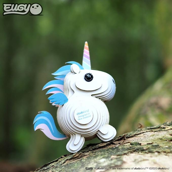 Eugy Unicorn Sky 3D Puzzle, 28 Piece Eco-Friendly Educational Toy Puzzles for Boys, Girls & Kids Ages 6+