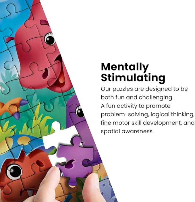 MasterPieces – 48 Piece Jigsaw Puzzle for Kids 4+ Years, Woodland Animals with Googly Eyes, Educational and Fun Game, Gift Idea for Children, 19" x 14