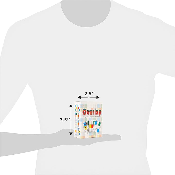 Overlap - Award-Winning Deceptively Simple Strategy Card Game for Adults and Families - 2 Player Game or Up to 8 Players - Easy to Learn - Mensa Recommended Brain Game