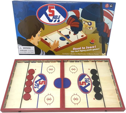 Regal Games - Jumbo 22" Sling Puck - Fun, Fast Family-Friendly Finger Hockey Puck Game - Includes 1 Gameboard, 5 Red Pucks, 5 Black Pucks - Ideal for 2 Players Ages 6+