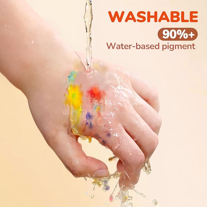 JoyCat Scented Washable Markers For kid, 24 Vibrant Colors with Fun Scent-Chunky Nip for Easy Grip, Coloring Markers For Toddlers, Non-Toxic & Safe for Ages 3+,Ideal Gift & Art Activities Supply