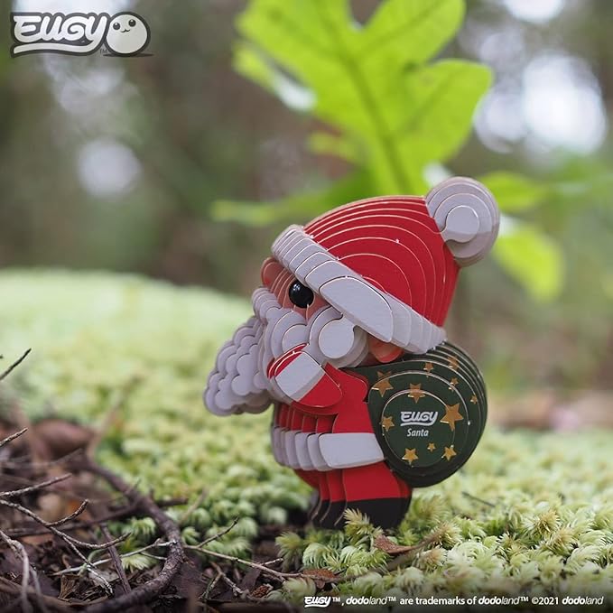 Eugy Santa 3D Puzzle, 24 Piece Eco-Friendly Educational Toy Puzzles for Boys, Girls & Kids Ages 6+