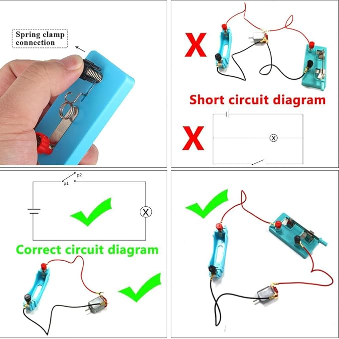 Circuit Electric DC Motor Kit, Educational Montessori Learning Science Kits for Kids DIY STEM Project Set