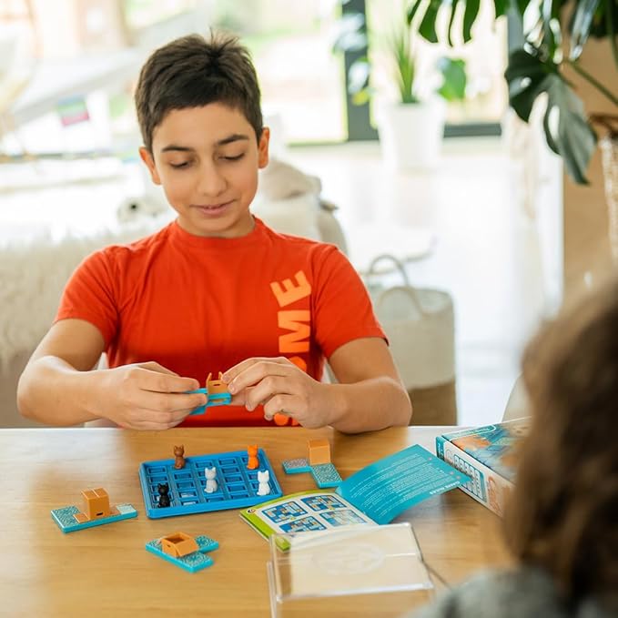 SmartGames Cats & Boxes Travel Game with 60 Challenges for Ages 7-Adult