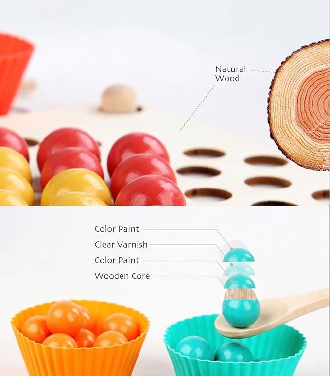 Toddler Montessori Sensory Educational Color Sorting Toys for Ages 3 Year Old Girl Boys Gifts Preschool Learning Activities Stacking Fine Motor Toys for Toddlers