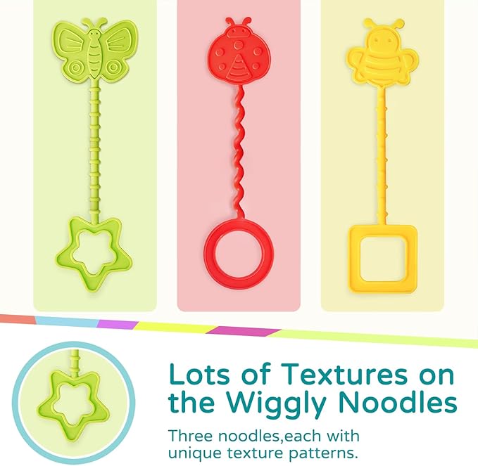 LiKee Montessori Toys for Baby 18+ Months, Sensory Baby Toys for Infants 1+ Years Old, Silicone Pull String Fidget Toy Gift for Toddlers Boys Girls Stroller Crib Car Seat Travel (Daisy)