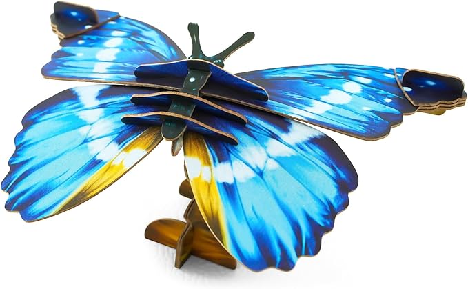 STEM Projects Preschool Toys for Kids, Eco-Friendly 3D Paper Puzzles for Children, Ideal Common Blue Morpho (Ages 7+)……