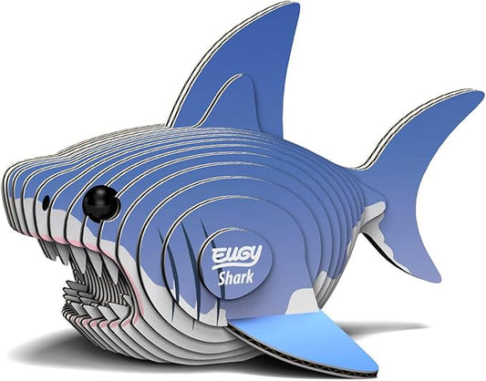 Eugy Shark 3D Puzzle, 24 Piece Eco-Friendly Educational Toy Puzzles for Boys, Girls & Kids Ages 6+