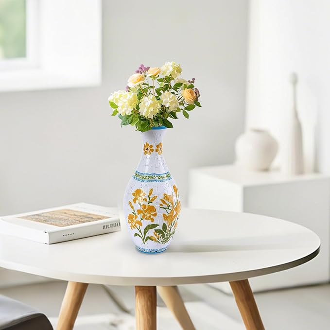 Unique 3D Puzzle for Adults - 160 Pieces of Puzzle Flower Vase, Cananga Odorata Themed Art Projects Gift for Women Housewarming Home Decoration