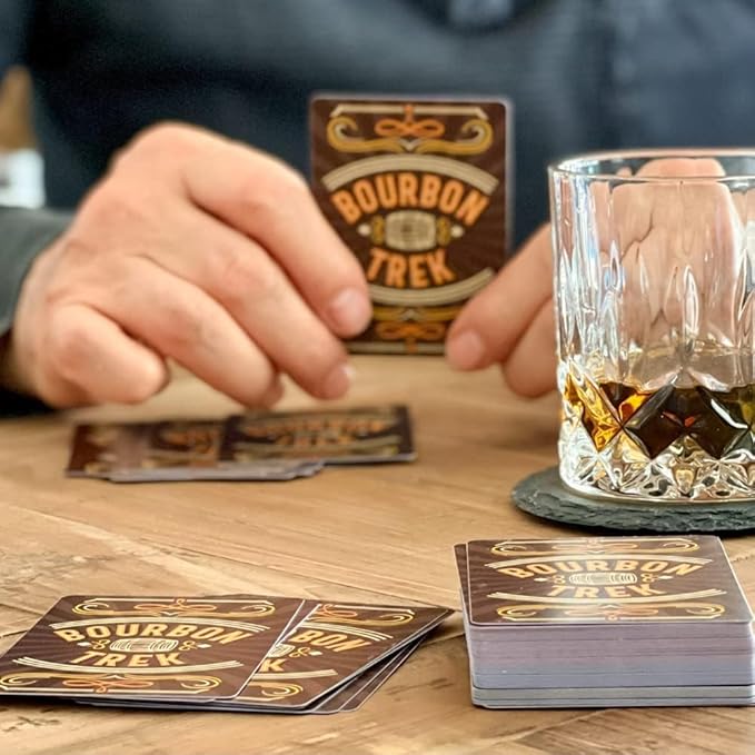 Bourbon Gifts for Men Unique Trivia Game Bourbon Trek for Whiskey Lovers | Whiskey Gifts for Men | Pop Culture, Science & History Trivia | Embark on a Journey of Old Fashioned Facts & Fun