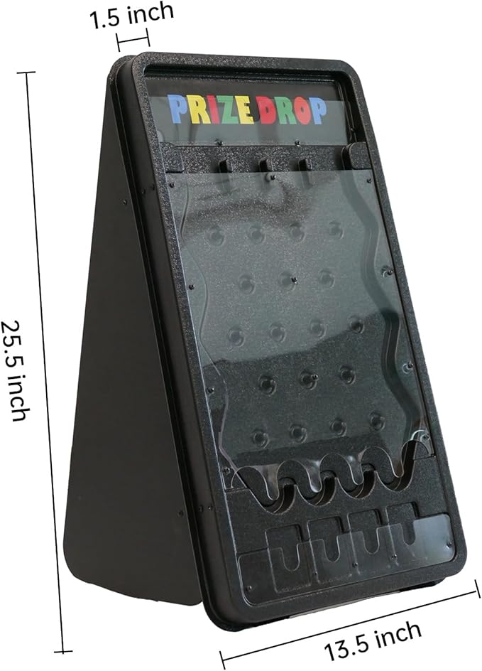 iElyiEsy 25"x14" Prize Drop Plinko Board Game Set, Featuring 8 Personalizable Playing Pucks. A for Family Get - Togethers,and Carnival - Style Events - Mini Collapsible Tabletop Plinko Game Drop