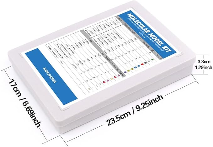 Swpeet 178 Pcs Molecular Model Kit for Inorganic & Organic Molecular Model Teacher and 16 Years and Over Teenages Kit - 69 Atoms & 30 Orbitals & 78 Links & 1 Short Link Remover Tool - Science Toys