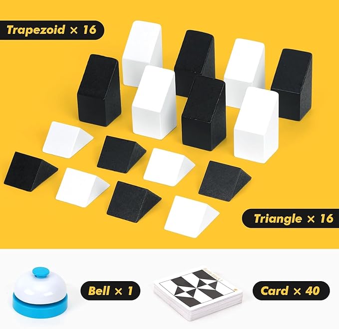 Brain Teaser Puzzles, Wooden Blocks Logic Game with 80 Challenges for Kids, Teens & Adults - IQ Test Mind Puzzle Toys, Perfect Birthday Gifts & Stocking Stuffers for Boys & Girls