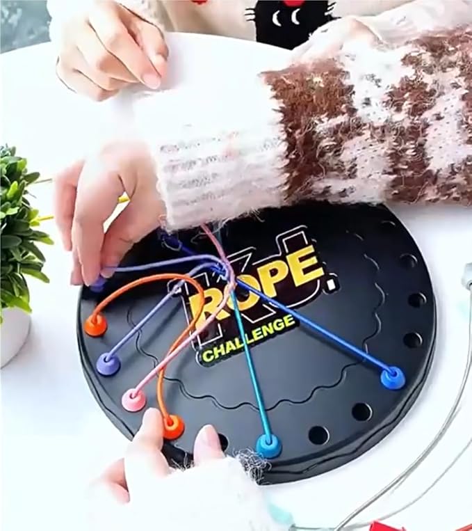 Untangle The Rope Challenge is Cool Andor Interactive Logic Puzzle Game, Family Rope Puzzle Parent-Child Toy Nursery, Day Care Center, Kindergarten, Children‘s Day Gift
