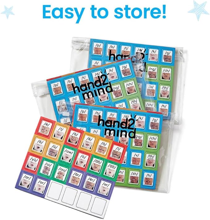 hand2mind Desktop Magnetic Sound Wall Boards, Letter Sounds, Phonics & Phonemic Awareness, Speech Therapy Materials, Science of Reading Manipulatives, Teacher Supplies for Classroom (Set of 6)