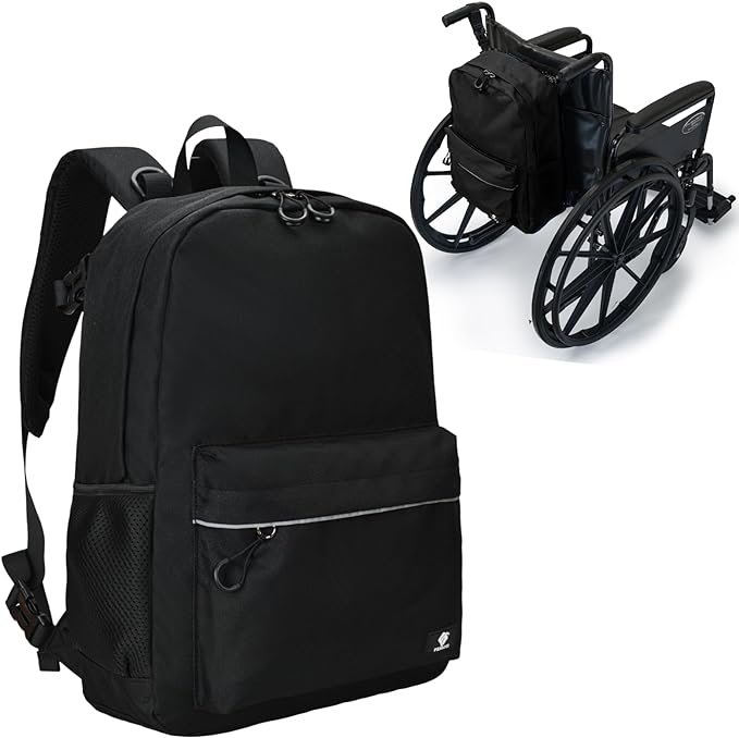 Fenrici Adaptive Backpack for Girls, Boys for All Abilities and Ages; Wheelchair Backpack with Adaptive Design; Perfect for Travel, School, and Everyday Adventure, Black