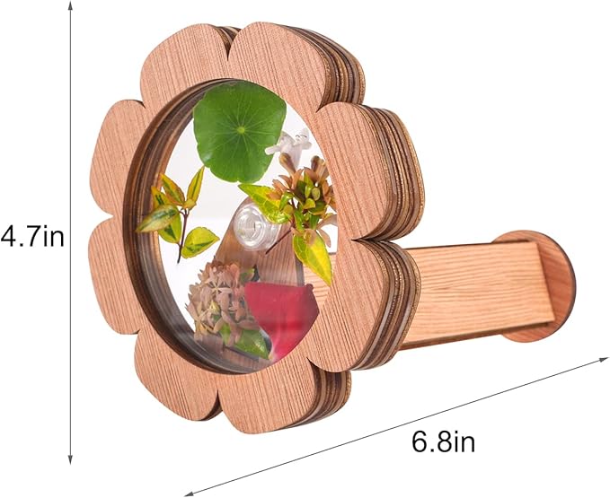 Natural DIY Kaleidoscope Kit, New Wooden Magic Rotating Kaleidoscope Making Set for Nature Lovers, Best Gift, Outdoor Classic Handmade Education (1 Pcs Flower)
