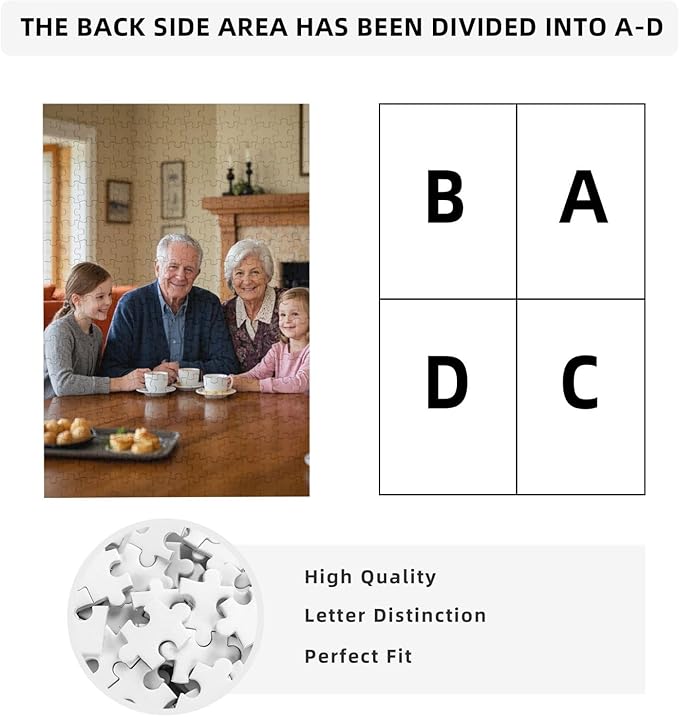 Custom Wooden Jigsaw Puzzles - 120/200/300/500/1000/1500 Piece Photo Gift Sets for Adults & Kids - Pet, Wedding, Family Memory Keepsake