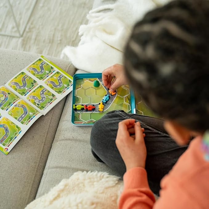 SmartGames Pole Position Metal Box Travel Game with 48 Challenges for Ages 7 - Adult