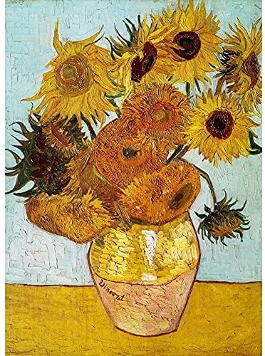MaxRenard Game Jigsaw Puzzle 1000 Pieces and Up for Adult Toy Fine Art Collection Sunflowers by Vincent Willem Van Gogh