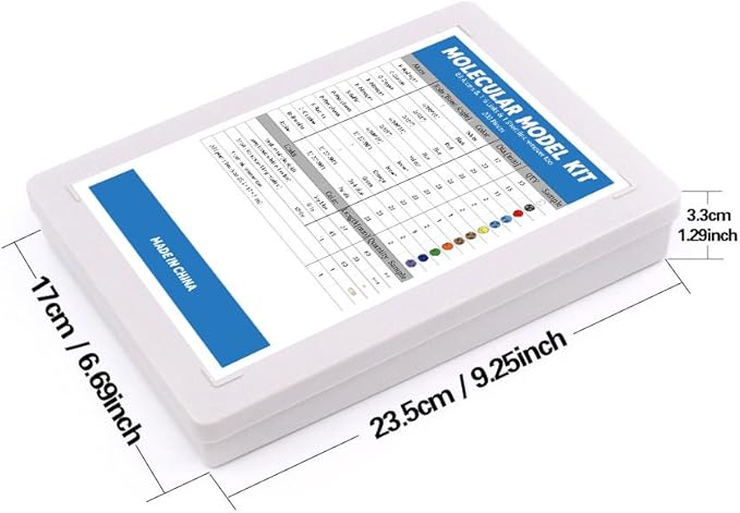 Swpeet 200 Pcs Molecular Model Kit for Organic and Inorganic Chemistry, Chemistry Molecular Model Student and Teacher Set - 83 Atoms & 116 Links & 1 Short Link Remover Tool