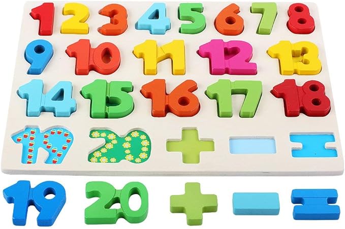 QZMTOY Wooden Puzzles for Toddlers, Wooden Alphabet Number Shape Puzzles Toddler Learning Puzzle Toys for Kids, 3 in 1 Puzzle for Toddlers, Age 3+ (Set of 3)