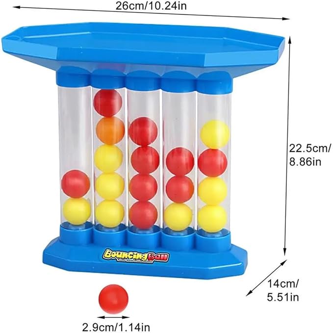 Bounce Ball Game Family Party Games for Adults, Jumping Connect The Balls of Same Colour in a Row, Tabletop Board Games, Party Favors for Holiday Multiplayers Fun Games (1 Set)