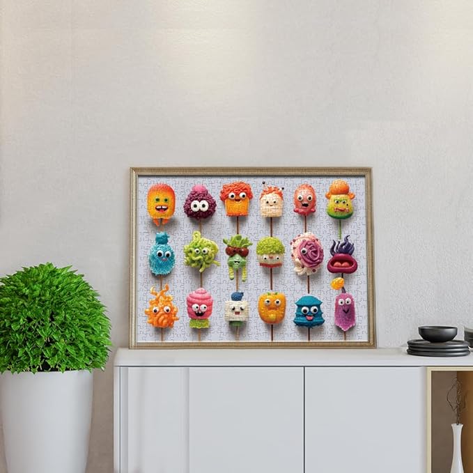 500 Pieces Jigsaw Puzzles for Adults and Teens and Kids Family Happy Games Puzzle Monster Series (Lollipop Monsters)