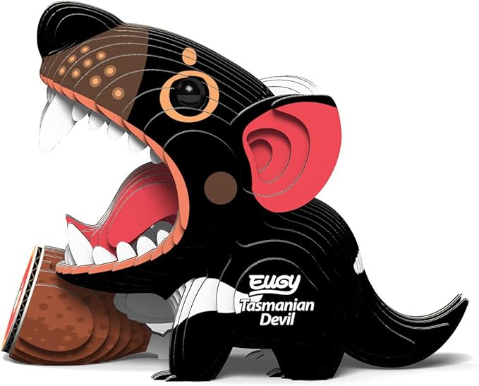 Eugy Tasmanian Devil 3D Puzzle, 36 Piece Eco-Friendly Educational Toy Puzzles for Boys, Girls & Kids Ages 6+