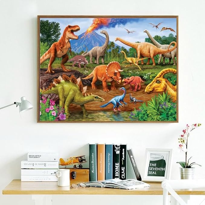 500 Piece Puzzles for Adults Jurassic 20.5 x 15 Inch 500 Piece Jigsaw Puzzles for Kids Adults Dinosaurs Puzzles 500 Pieces for Adults Holiday Educational Challenge Toy