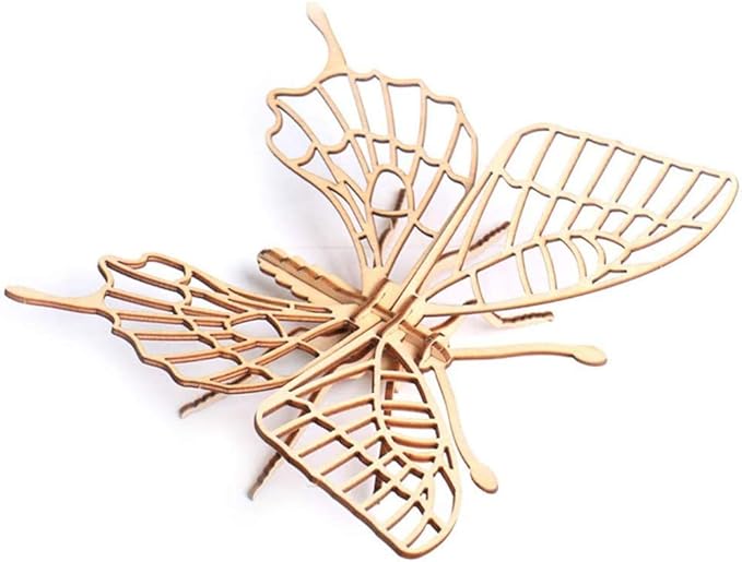 3D Wooden Insect Puzzle - 6 Piece Set Insect Animal Skeleton Assembly Model Puzzle - DIY Wooden Crafts 3D Puzzle - STEM Toys Gifts for Kids and Adults Teens Boys Girls