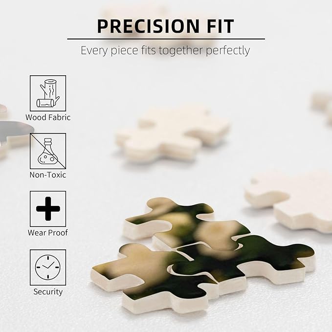 Custom Wooden Jigsaw Puzzles - 120/200/300/500/1000/1500 Piece Photo Gift Sets for Adults & Kids - Pet, Wedding, Family Memory Keepsake