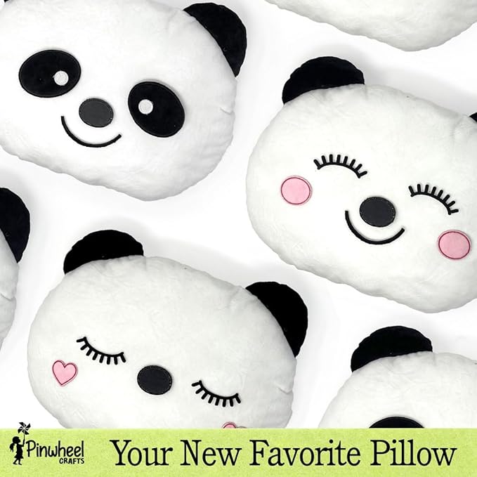 Pinwheel Crafts Beginner Sewing Kit for Kids 8-12 - Easy DIY Panda Pillow Kit - Learn to Sew - Kids Sewing Craft Gifts - Make Your Own Stuffed Animal Panda Plush Toy