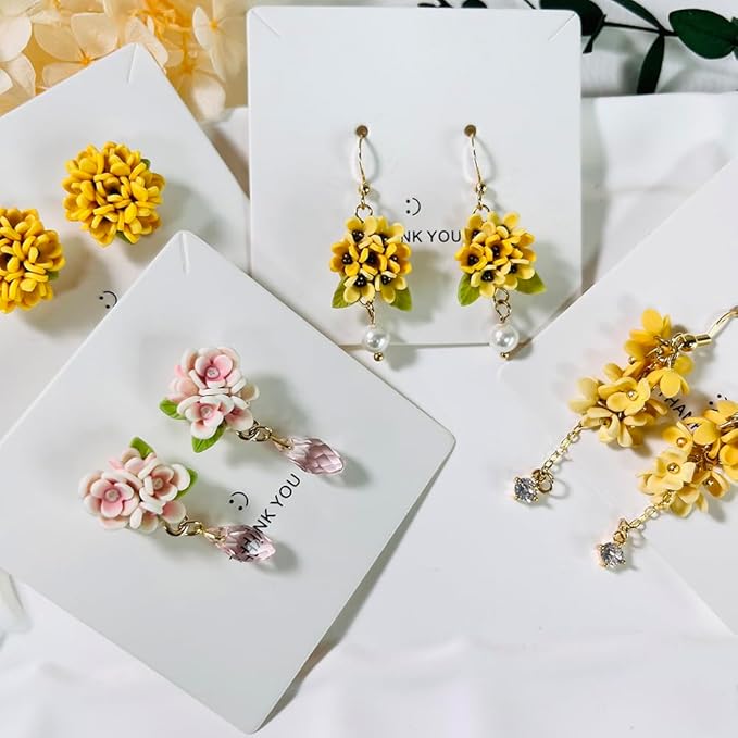 4pcs Mini Flower Polymer Clay Cutters – Clay Earring Cutters for Floral Jewelry, Polymer Clay Molds for Handmade Accessories, Clay Tools for DIY Crafting