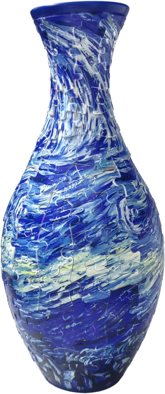 3D Puzzle Flower Pot vase, Made of 160 Curved Plastic Puzzle Pieces for Adults, DIY Plastic vase - Perfect for Home and Office Decoration Arts and Crafts for Adults