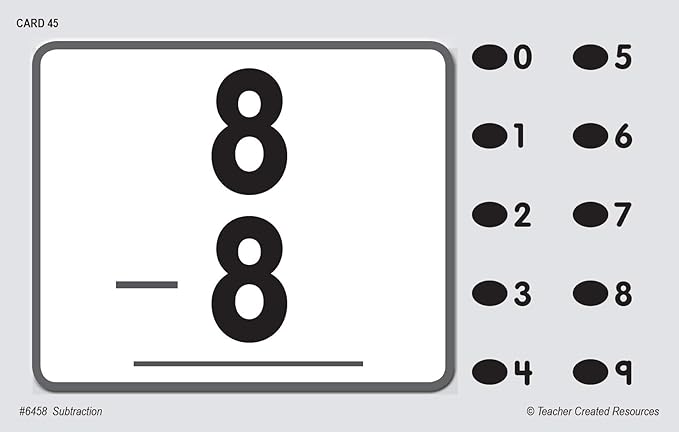 Teacher Created Resources Power Pen Learning Cards: Subtraction (6458) Medium